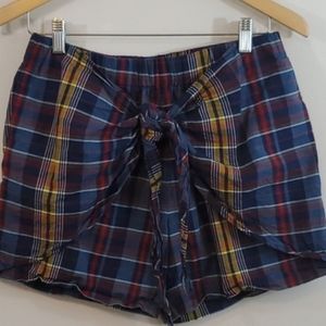New Madewell Nordstrom plaid wrap shorts Large